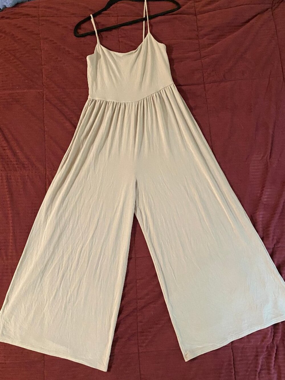 Light Grey Aritzia Wilfred Market Jumpsuit, Stretchy + Comfortable, Wide Leg